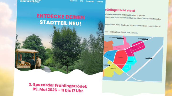 Screenshot der Website fruehlingstroedel.de